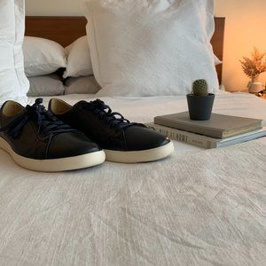 Never worn! Cole Haan navy blue faux-leather shoes